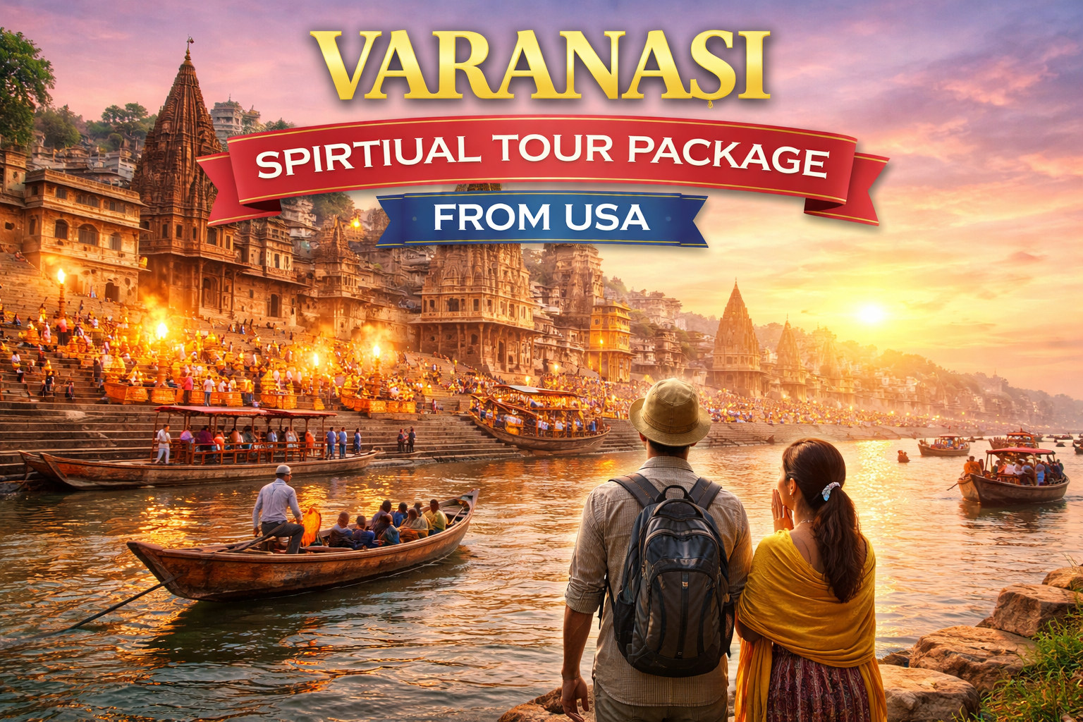 Varanasi Spiritual Tour Package from USA – Experience the Soul of India = Wingflytravels